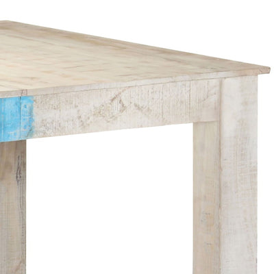 Dining Table White 180x90x76 cm Solid Mango Wood