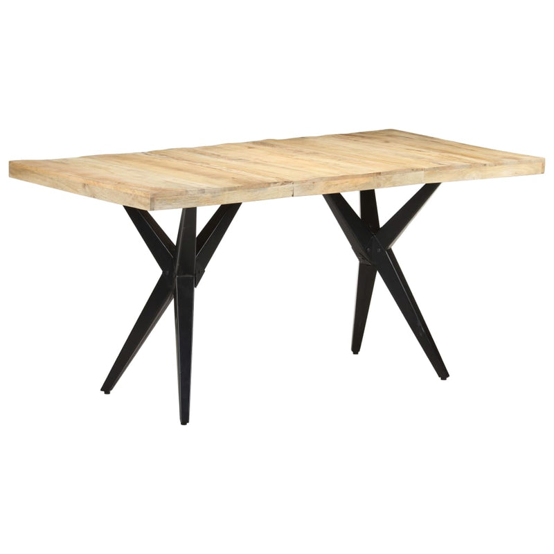 Dining Table 160x80x76 cm Rough Mango Wood