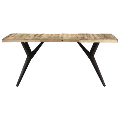 Dining Table 160x80x76 cm Rough Mango Wood