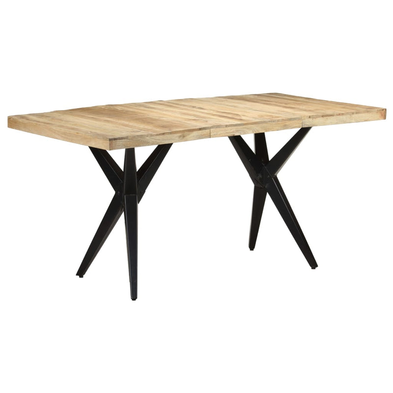 Dining Table 160x80x76 cm Rough Mango Wood