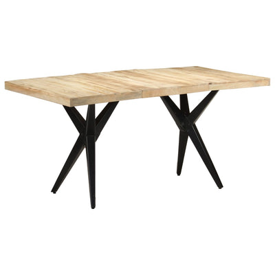 Dining Table 160x80x76 cm Rough Mango Wood