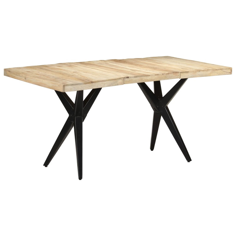 Dining Table 160x80x76 cm Rough Mango Wood