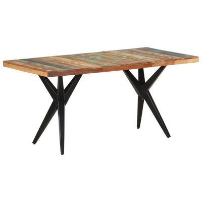 Dining Table 160x80x76 cm Solid Reclaimed Wood