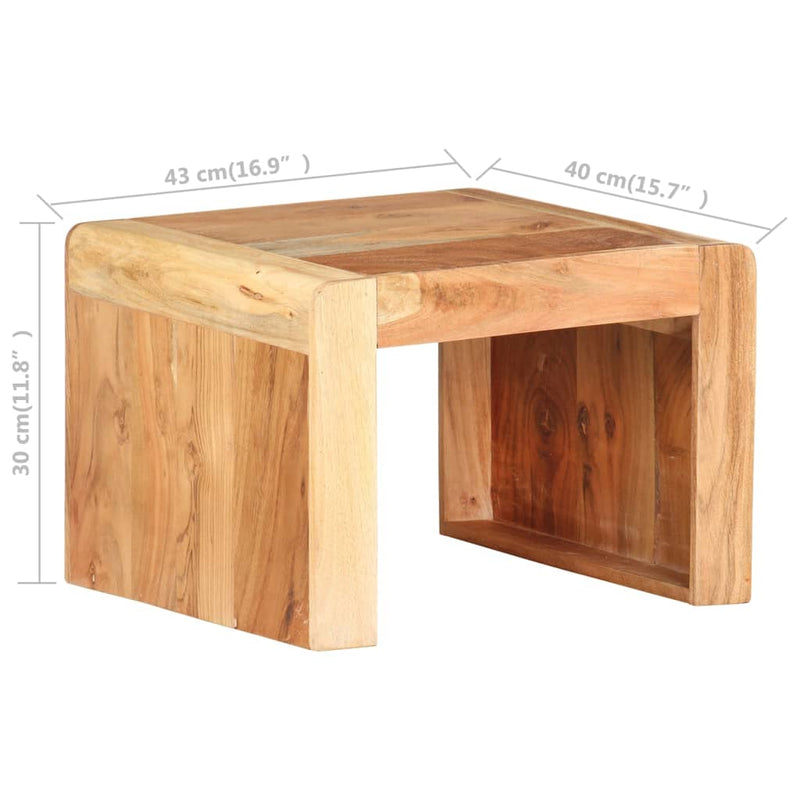 Side Table 43x40x30 cm Solid Acacia Wood