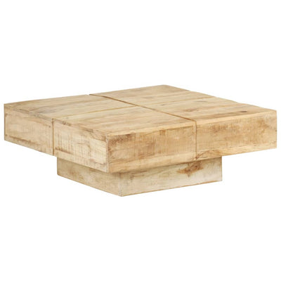 Coffee Table 80x80x28 cm Solid Mango Wood