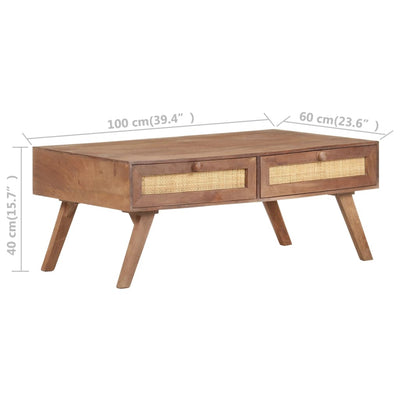 Coffee Table 100x60x40 cm Solid Mango Wood