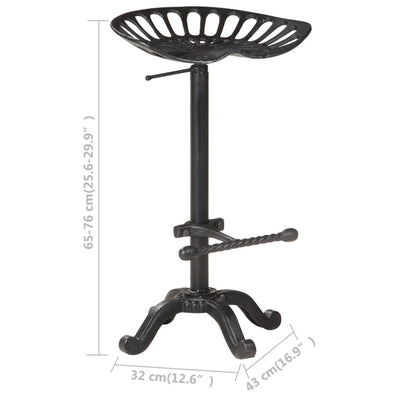 Bar Stool Black Cast Iron