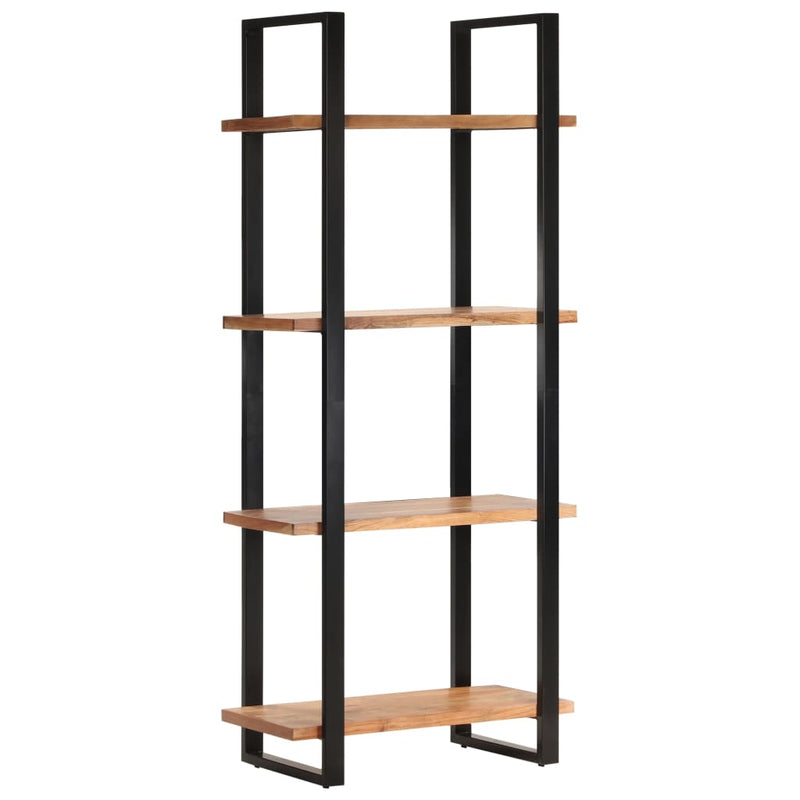 4-Tier Bookcase 80x40x180 cm Solid Acacia Wood