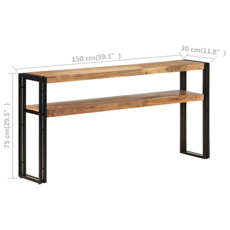 Console Table 150x30x75 cm Solid Acacia Wood