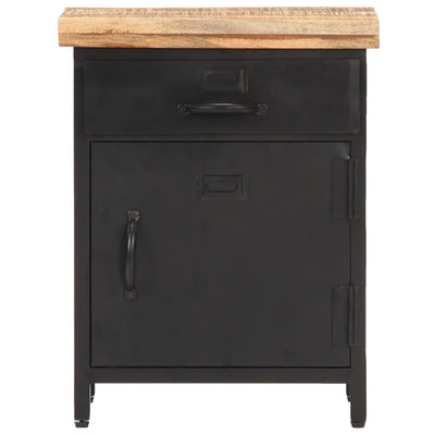 Bedside Cabinet 40x30x52 cm Rough Mango Wood