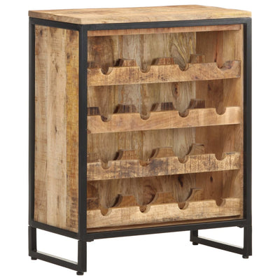 Wine Cabinet 62x33x78.5 cm Rough Mango Wood