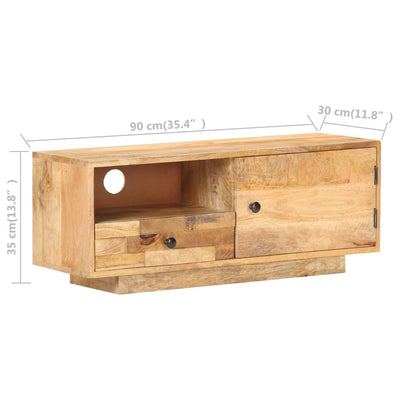 TV Cabinet 90x30x35 cm Solid Mango Wood