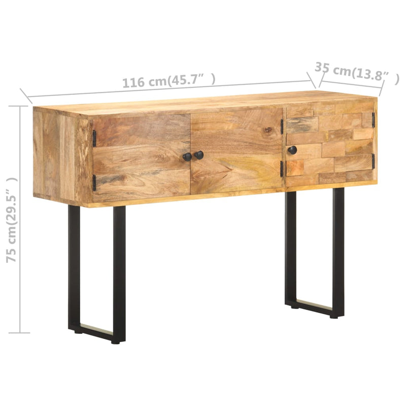 Sideboard 116x35x75 cm Solid Mango Wood