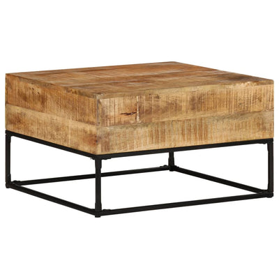 Coffee Table 68x68x41 cm Rough Mango Wood