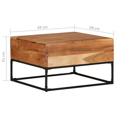 Coffee Table 68x68x41 cm Solid Acacia Wood