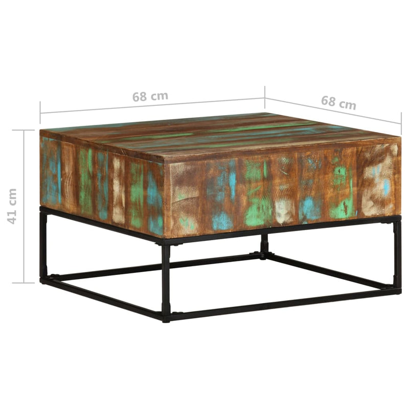 Coffee Table 68x68x41 cm Solid Reclaimed Wood