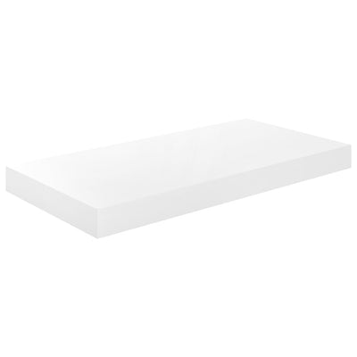 Floating Wall Shelf High Gloss White 50x23x3.8 cm MDF