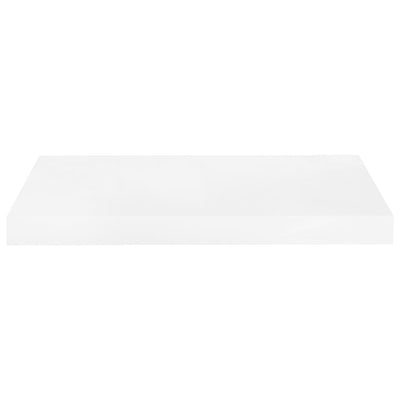 Floating Wall Shelf High Gloss White 50x23x3.8 cm MDF