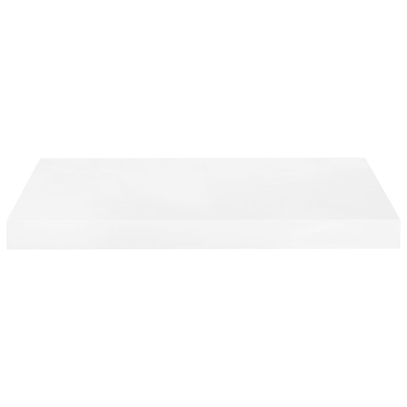 Floating Wall Shelf High Gloss White 50x23x3.8 cm MDF