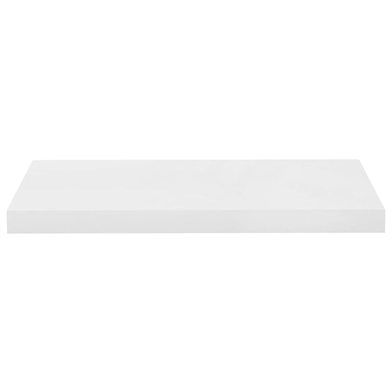 Floating Wall Shelves 2 pcs High Gloss White 60x23.5x3.8 cm MDF