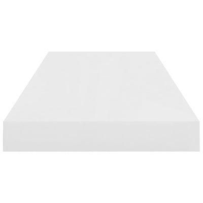 Floating Wall Shelves 4 pcs High Gloss White 60x23.5x3.8 cm MDF