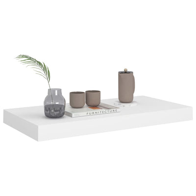 Floating Wall Shelf White 50x23x3.8 cm MDF