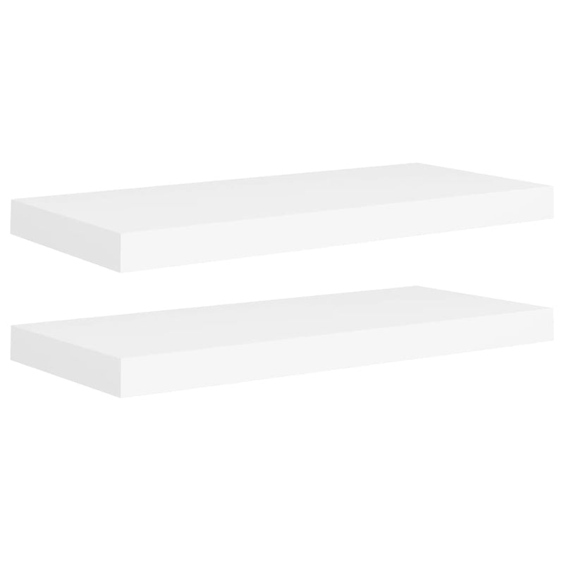 Floating Wall Shelves 2 pcs White 60x23.5x3.8 cm MDF