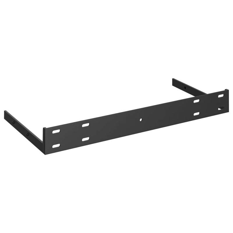 Floating Wall Shelf Black 50x23x3.8 cm MDF