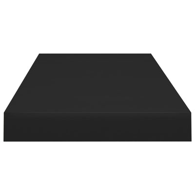 Floating Wall Shelf Black 60x23.5x3.8 cm MDF