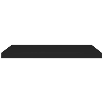 Floating Wall Shelf Black 80x23.5x3.8 cm MDF