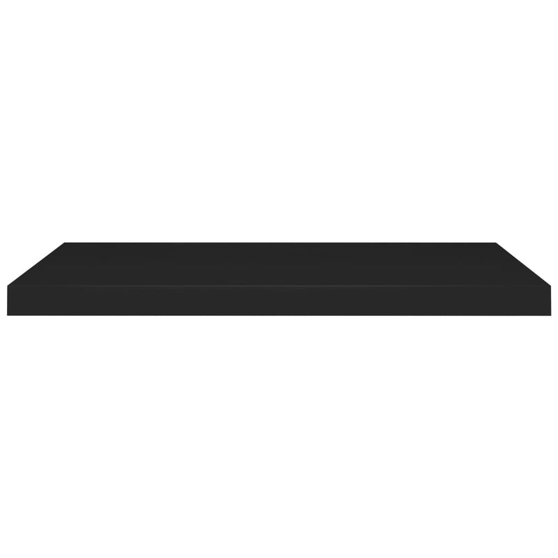 Floating Wall Shelf Black 80x23.5x3.8 cm MDF