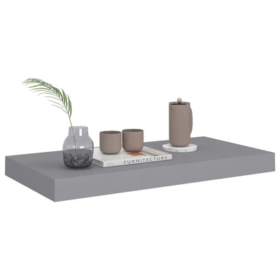 Floating Wall Shelf Grey 50x23x3.8 cm MDF