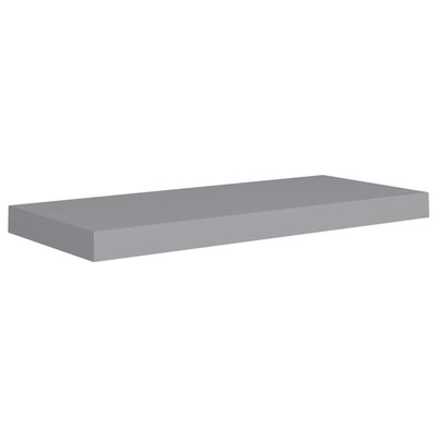 Floating Wall Shelves 2 pcs Grey 60x23.5x3.8 cm MDF