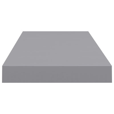 Floating Wall Shelves 2 pcs Grey 60x23.5x3.8 cm MDF