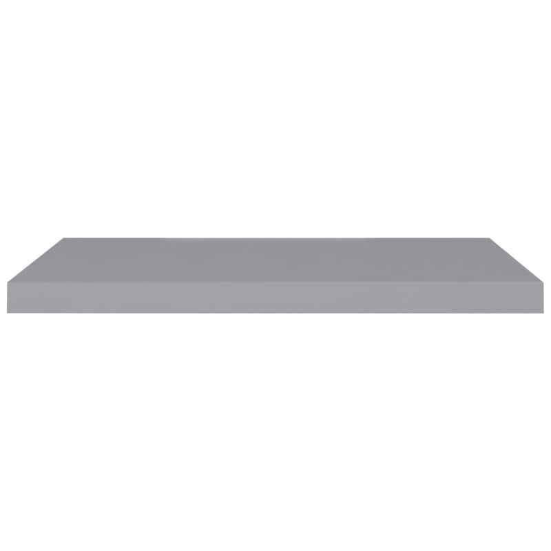 Floating Wall Shelf Grey 80x23.5x3.8 cm MDF