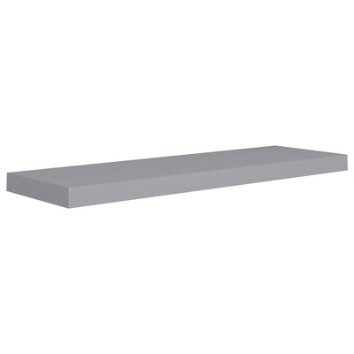 Floating Wall Shelves 2 pcs Grey 80x23.5x3.8 cm MDF