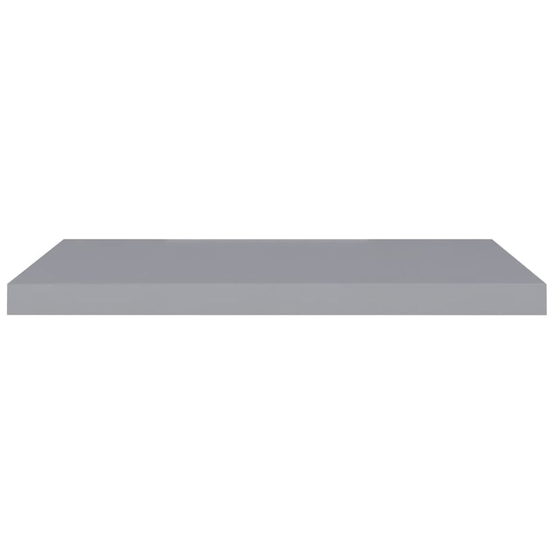 Floating Wall Shelves 2 pcs Grey 80x23.5x3.8 cm MDF