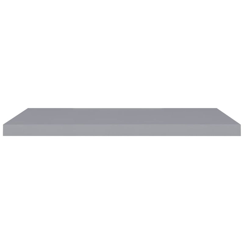 Floating Wall Shelves 2 pcs Grey 90x23.5x3.8 cm MDF