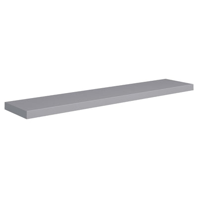 Floating Wall Shelves 2 pcs Grey 120x23.5x3.8 cm MDF