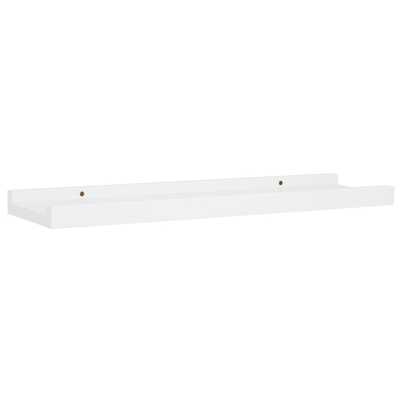 Picture Frame Ledge Shelves 2 pcs White 40x9x3 cm MDF