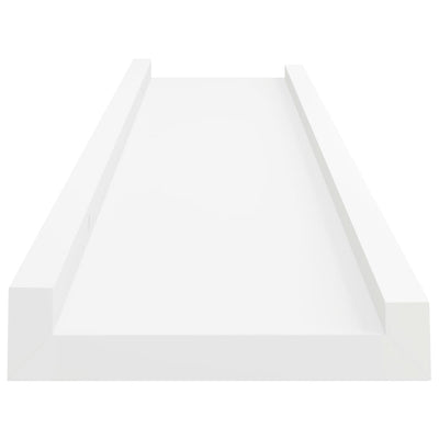 Picture Frame Ledge Shelves 2 pcs White 40x9x3 cm MDF