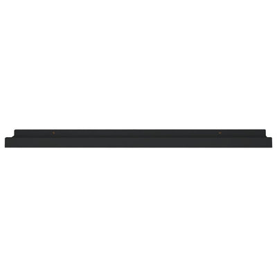 Picture Frame Ledge Shelves 2 pcs Black 60x9x3 cm MDF