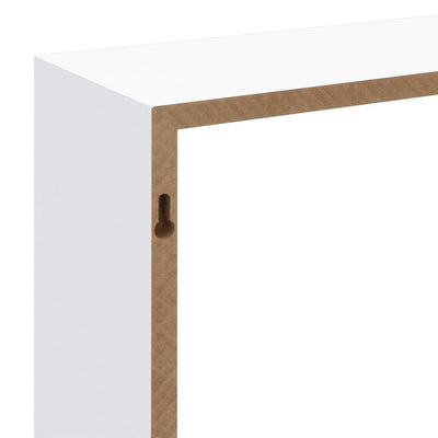 Wall Cube Shelves 3 pcs White MDF