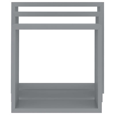 Wall Cube Shelves 3 pcs Grey MDF