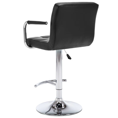 Bar Stools 2 pcs Black Faux Leather