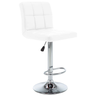 Bar Stools 2 pcs White Faux Leather