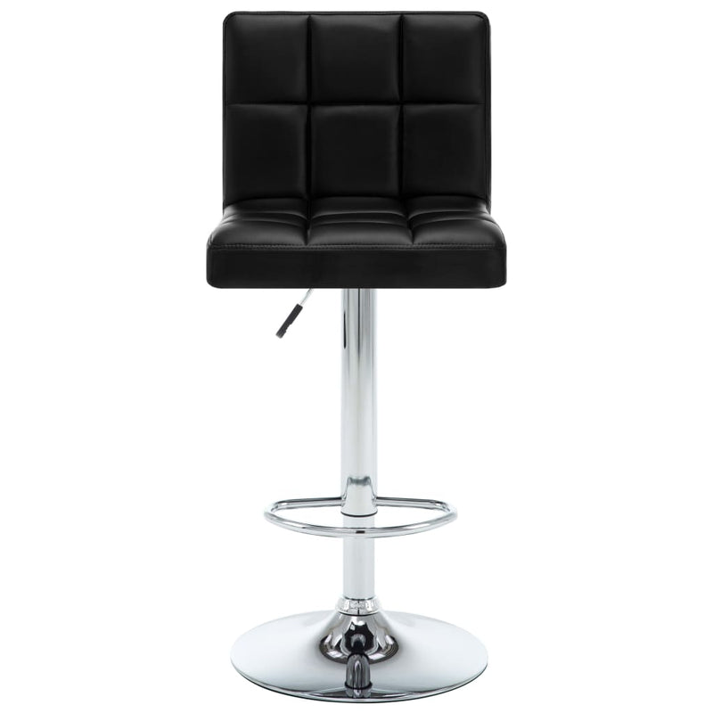 Bar Stools 2 pcs Black Faux Leather