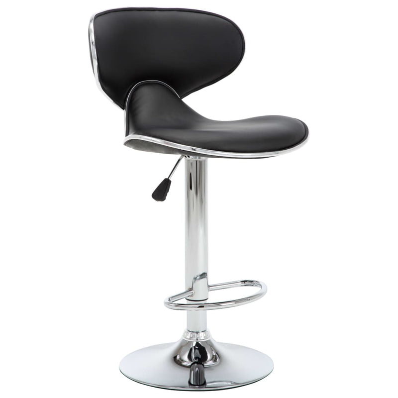 Bar Stools 2 pcs Black Faux Leather