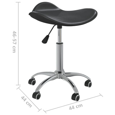 Salon Spa Stool Black Faux Leather