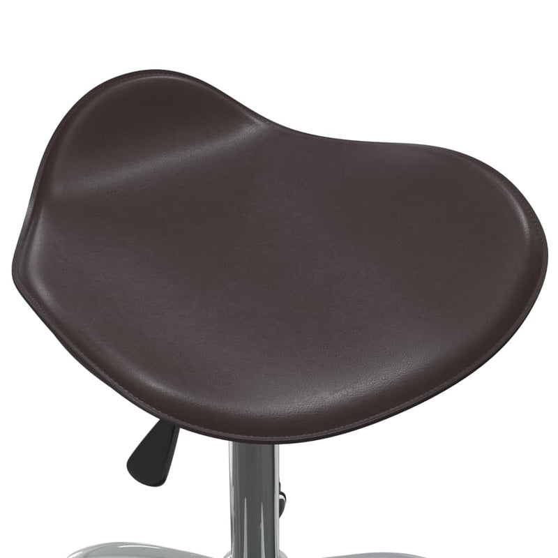 Salon Spa Stool Brown Faux Leather